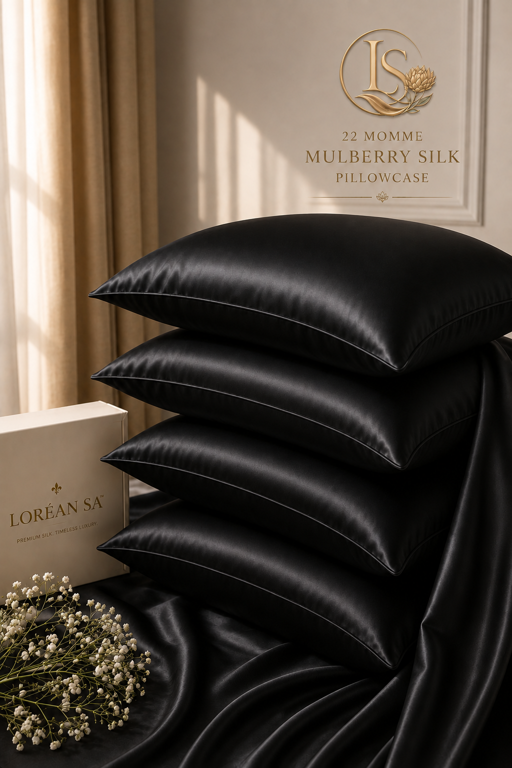Pure Mulberry Silk Pillowcase – 22 Momme