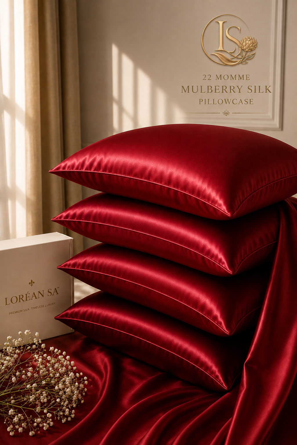 Pure Mulberry Silk Pillowcase – 22 Momme