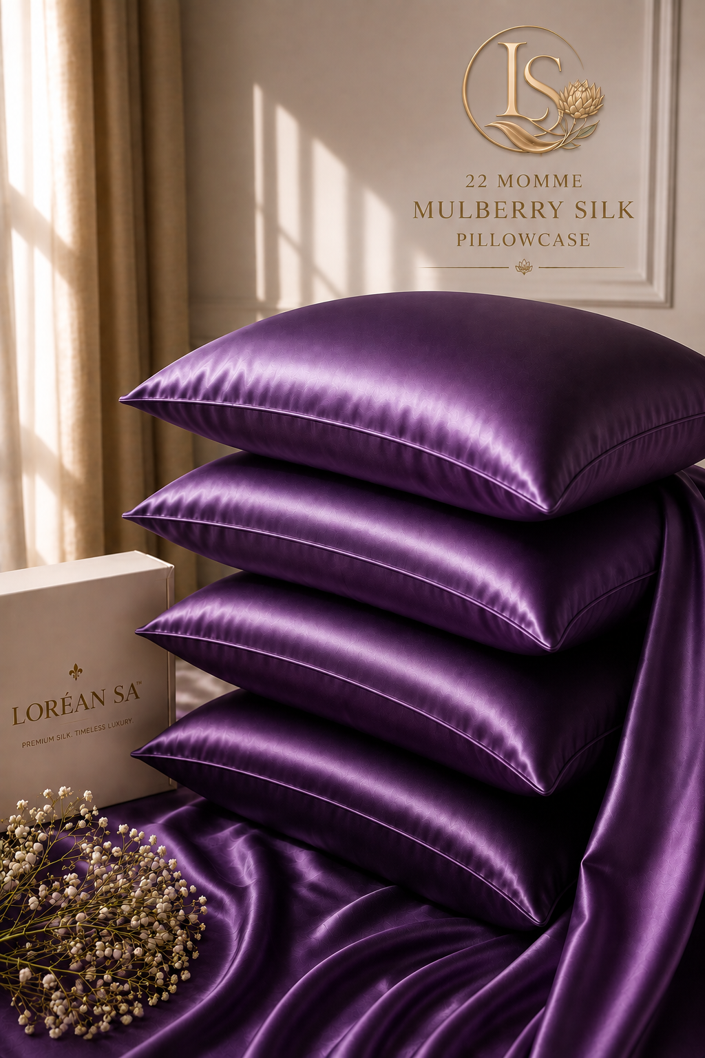 Pure Mulberry Silk Pillowcase – 22 Momme
