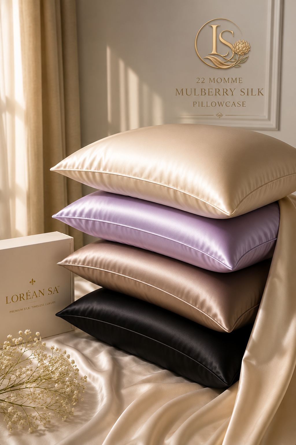 Pure Mulberry Silk Pillowcase – 22 Momme