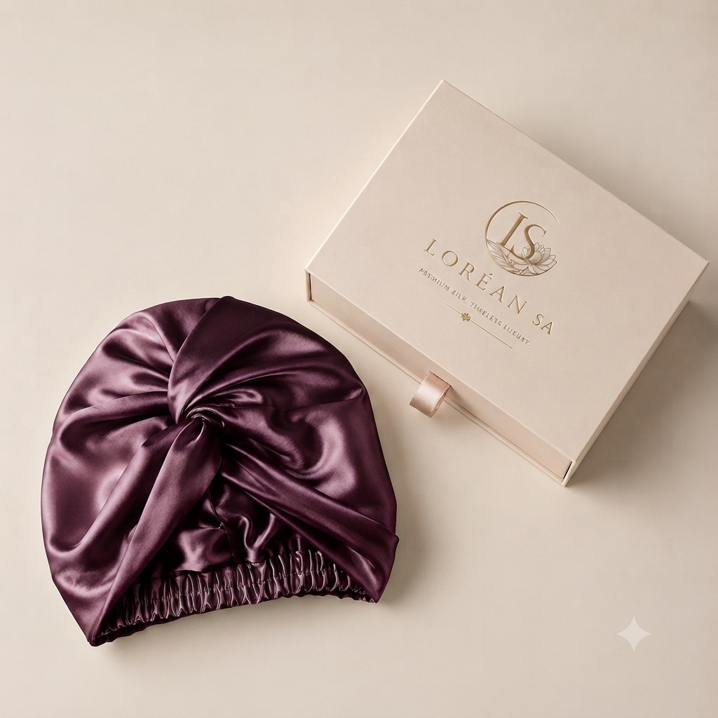 Pure Mulberry Silk Hair Bonnet – Grade 6A, 19 Momme